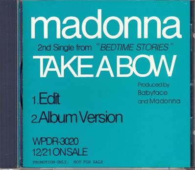 MADONNA - TAKE A BOW / CDS PROMO JAPON / USA 1994