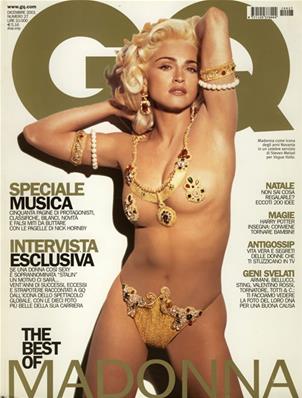 MADONNA / GQ MAGAZINE / DECEMBRE 2001 / ITALIE