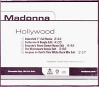 HOLLYWOOD / RARE CDS PROMO USA