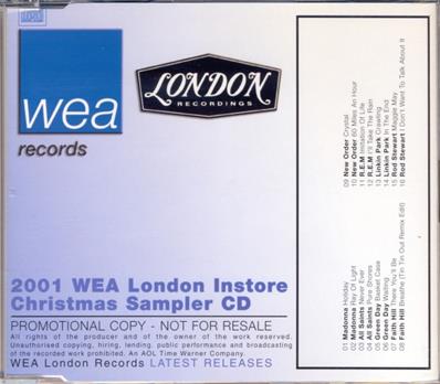 COMPIL WEA LONDON CHRISTMAS / CD SAMPLER PROMO UK 2001