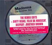 DIE ANOTHER DAY / THE REMIX EDITS / CD PROMO USA