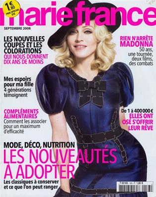 MAGAZINE MARIE FRANCE / SEPTEMBRE 2008 FRANCE