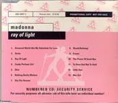 RAY OF LIGHT / CD PROMO ALLEMAGNE