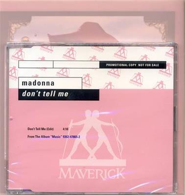 DON'T TELL ME / CDS PROMO 1 TITRE ALLEMAGNE + FLYER + ENVELOPPE PROMO FRANCE