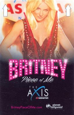 CARTE PLASTIQUE N°1 / BRITNEY SPEARS / PIECE OF ME / LAS VEGAS