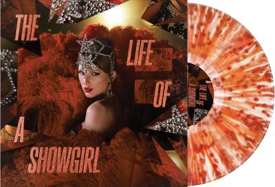 TAYLOR SWIFT - THE LIFE OF A SHOWGIRL LP (CLEAR, RED & ORANGE SPLATTER VINYL)
